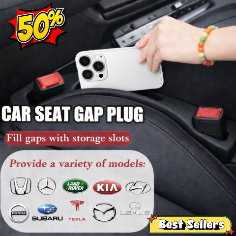 🔥Hot Sale 50% OFF🔥 Universal Car Seat Gap Filler Strip – Anti-Drop Pad with Seatbelt Slot