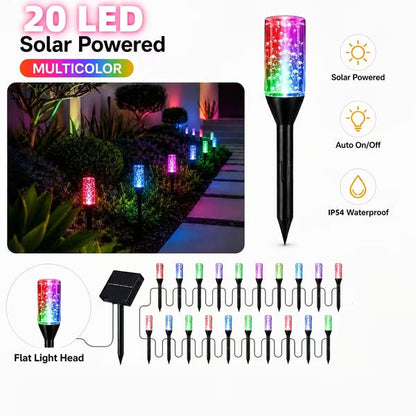 Solar Pathway Lights Outdoor Crystal Bubble