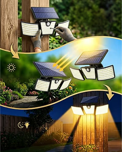 🎁Today 50% OFF🎁 3-Head Solar Motion Sensor Security Light