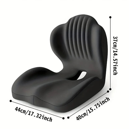 Ergonomic Memory Foam Seat Cushion with Lumbar Support – Pressure Relief, Height Boost, Universal Fit