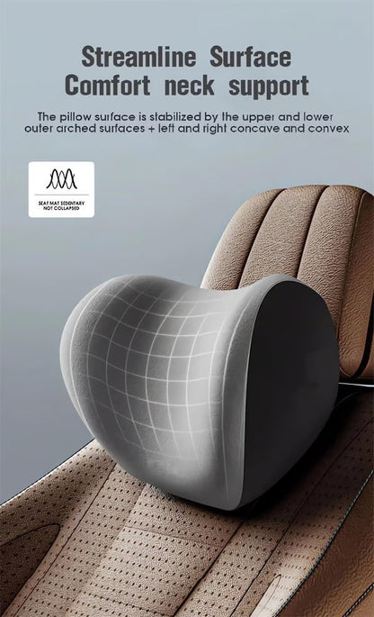 Ergonomic Car Headrest & Lumbar Support Cushion Set
