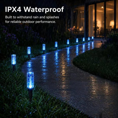 Solar Pathway Lights Outdoor Crystal Bubble