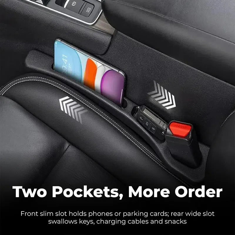 🔥Last Day 50% OFF🔥 Universal Car Seat Gap Filler Strip – Anti-Drop Pad with Seatbelt Slot